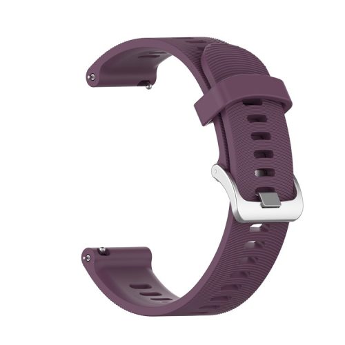 20mm Silicone Watch Strap for Garmin Forerunner 245 Smart Watch Band Replacement - Dark Purple