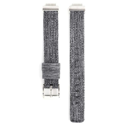 Nylon Canvas Watch Band with Metal Buckle for Fitbit Inspire HR - Grey