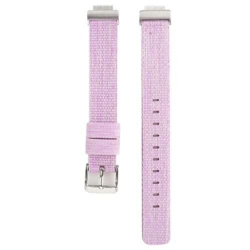 Nylon Canvas Watch Band with Metal Buckle for Fitbit Inspire HR - Pink