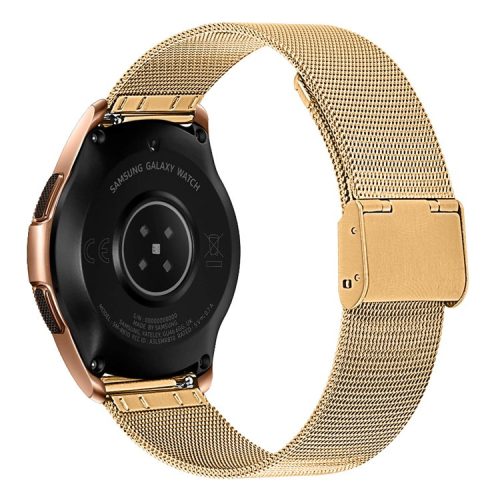 22mm Milanese Stainless Steel Fine Mesh Smart Watch Strap for Samsung Galaxy Watch 46mm - Gold