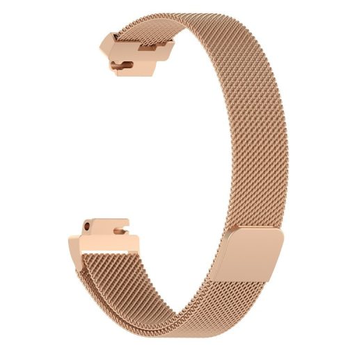 Milanese Stainless Steel Magnetic Watch Wrist Strap for Fitbit Inspire/Inspire HR - Rose Gold