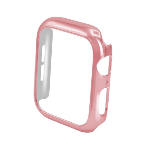 Electroplating Frame PC Protective Case for Apple Watch Series 6/SE/5/4 40mm - Pink