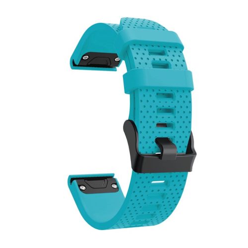 Stylish Silicone Sport Watch Band with Black Buckle for Garmin Fenix 5S Plus - Sky Blue