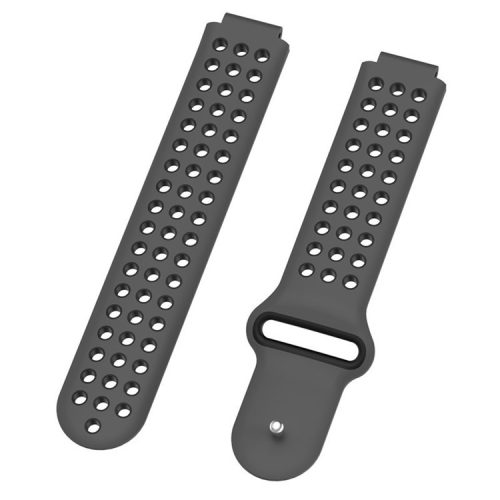 26mm Dual-colors Silicone Watch Strap Band for Garmin Forerunner 735XT/220/230/235/620/630 - All Black