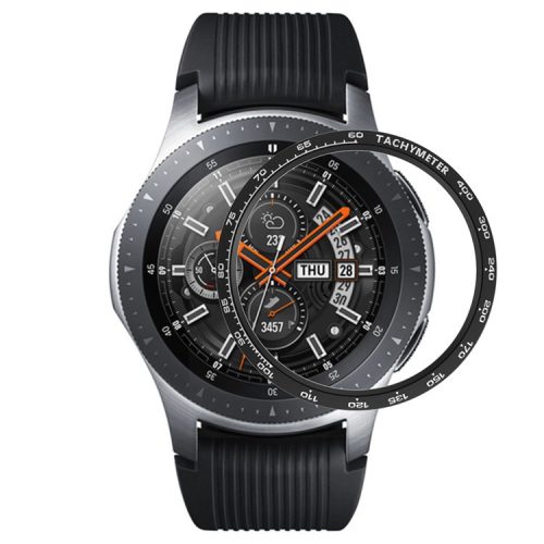 Anti Scratch Stainless Steel Smartwatch Dial Speed Bezel Ring for Samsung Galaxy Watch 46mm - Black