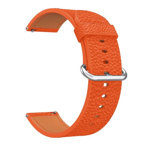 22mm Classic Buckle Genuine Leather Smart Watch Band for Samsung Galaxy Watch 46mm/Gear S3 Classic/Gear S3 Frontier - Orange