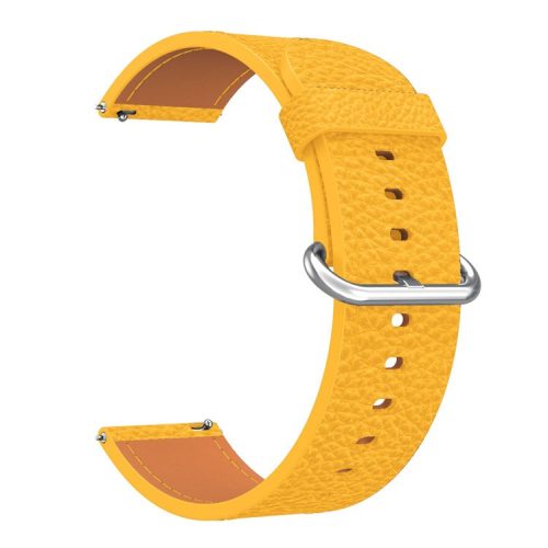 22mm Classic Buckle Genuine Leather Smart Watch Band for Samsung Galaxy Watch 46mm/Gear S3 Classic/Gear S3 Frontier - Yellow