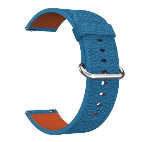 22mm Classic Metal Buckle Genuine Leather Smart Watch Strap for Samsung Gear S3 Classic/Galaxy Watch 46mm - Baby Blue