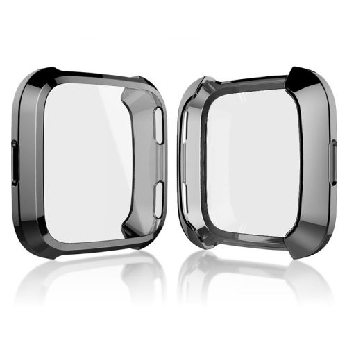 All-round Protective Electroplating TPU Watch Case for Fitbit Versa - Black