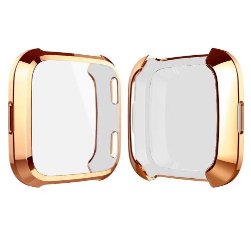 All-round Protective Electroplating TPU Watch Case for Fitbit Versa - Rose Gold