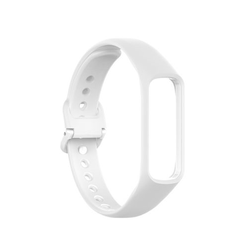 Silicone Smart Watch Band Strap Bracelet Replacement Strap for Samsung Galaxy Fit-e SM-R375 - White