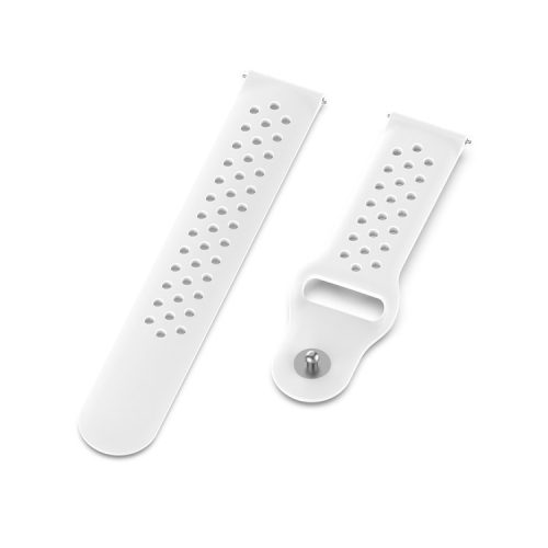 20mm Soft Ventilation Silicone Watch Band Replacement for Garmin Move Luxe/Move Style/Move 3/Move Venu - White