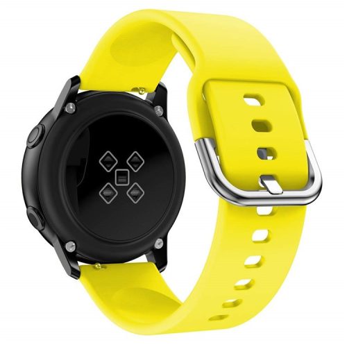 20mm Square Buckle Silicone Smart Watch Band Strap for GarminMove Luxe/Move Style/Move 3 - Yellow