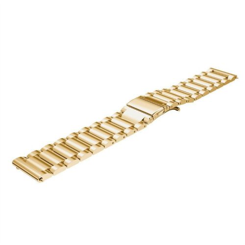 20MM Three Beads Stainless Steel Watchband Replacement Strap for Garmin Move Luxe/Move Style/Move 3/Move Venu - Gold