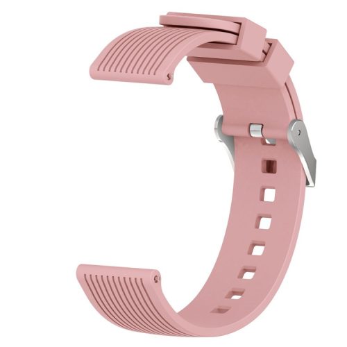 20mm Stripe Texture Silicone Smart Watch Band for GarminMove Luxe/Move Style/Move 3/Move Venu - Pink