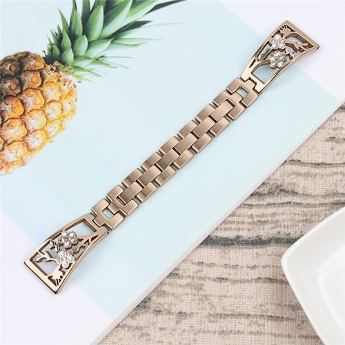 Rhinestone Decor Stainless Steel Watch Band Strap Replacement for Fitbit Versa / Versa Lite - Gold