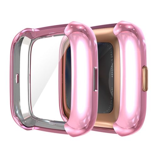 All-round Protective Electroplating TPU Watch Shell for Fitbit Versa 2 - Pink