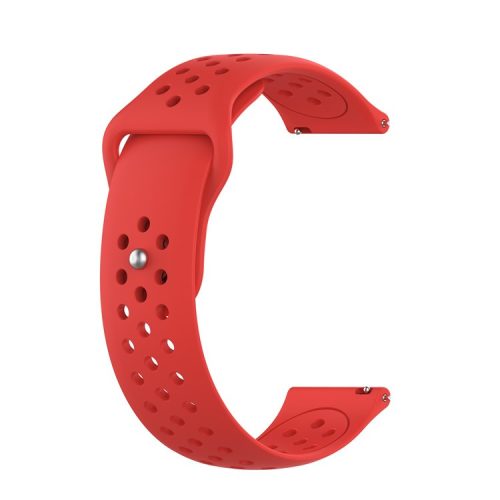 20mm Solid Color TPU Smart Watch Replacement Strap for Samsung Galaxy Watch 42mm - Red