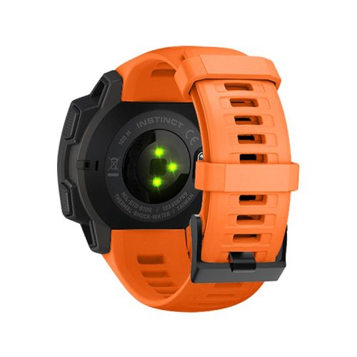 22mm Silicone Wrist Strap Replacement for Garmin Instinct - Orange