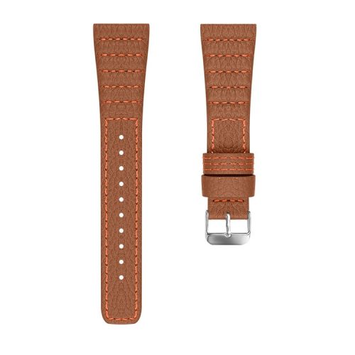 20mm Genuine Cowhide Leather Smart Watch Band Strap for Samsung Galaxy Watch 42mm - Brown