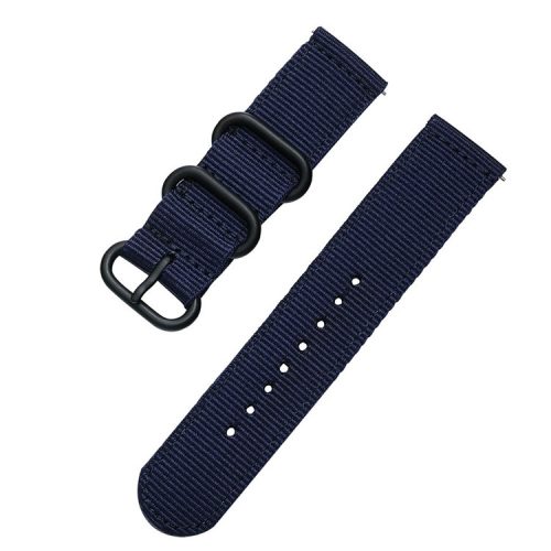 22mm Buckle Closure Nylon Watch Strap for Samsung Galaxy Watch 46mm/Huawei Watch GT 46mm - Blue