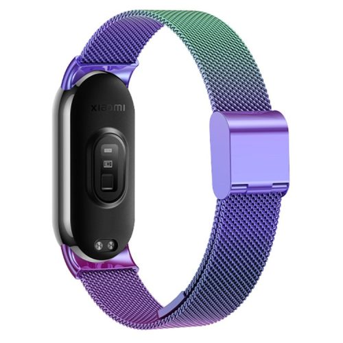 For Xiaomi Mi Band 9 NFC / Mi Band 9 / Smart Band 8 NFC / Smart Band 8 Milanese Smartwatch Strap Metal Fine Mesh Wrist Band with Buckle - Colorful