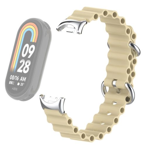 For Xiaomi Mi Band 9 NFC / Mi Band 9 / Smart Band 8 NFC / Smart Band 8 Ocean Band Adjustable Loop Sport Watch Strap with Connector - Starlight