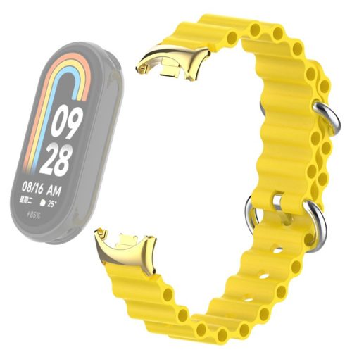 For Xiaomi Mi Band 9 NFC / Mi Band 9 / Smart Band 8 NFC / Smart Band 8 Ocean Band Adjustable Loop Sport Watch Strap with Connector - Yellow