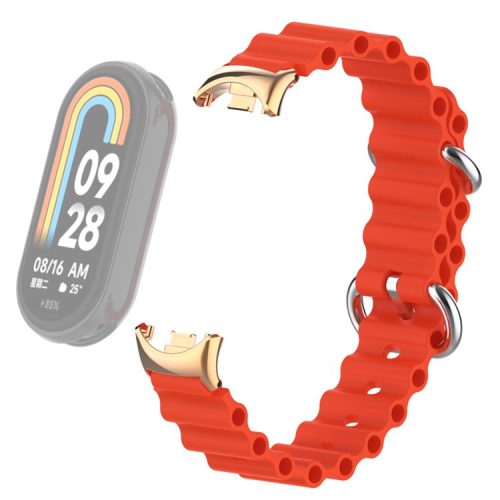 For Xiaomi Mi Band 9 NFC / Mi Band 9 / Smart Band 8 NFC / Smart Band 8 Ocean Band Adjustable Loop Sport Watch Strap with Connector - Red