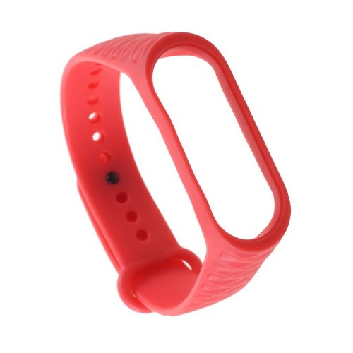 Rhombus Texture Soft TPU Wrist Band Replacement for Xiaomi Mi Smart Band 4 / Mi Band 3 - Red