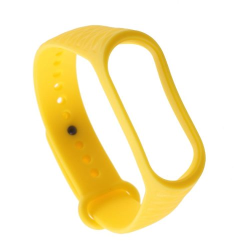 Rhombus Texture Soft TPU Sports Bracelet Replacement for Xiaomi Mi Smart Band 4 / Mi Band 3 - Yellow