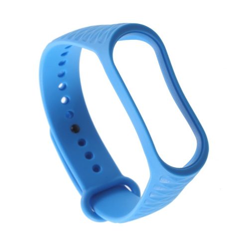 Rhombus Texture Soft TPU Sports Strap Replacement for Xiaomi Mi Smart Band 4 / Mi Band 3 - Dark Blue