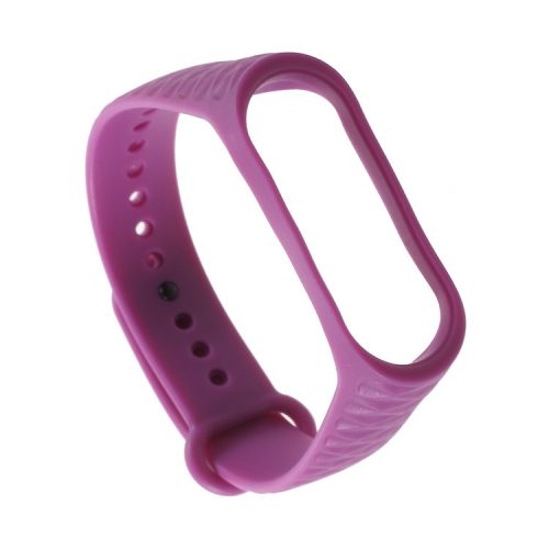 Rhombus Texture Soft TPU Wrist Sports Bracelet for Xiaomi Mi Smart Band 4 / Mi Band 3 - Purple