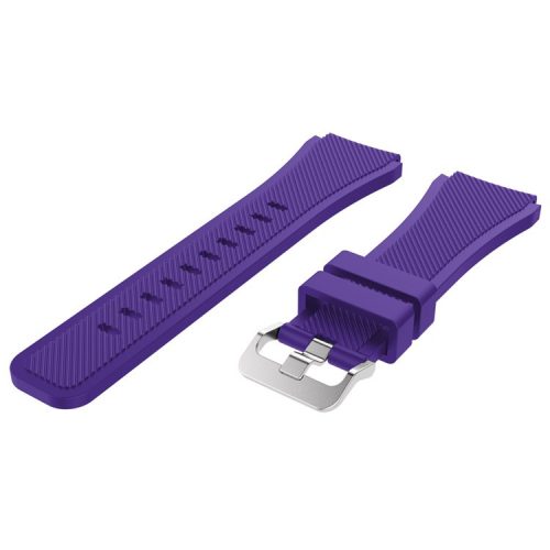 22mm Soft Silicone Sports Watch Strap Wrist Band Replacment for Samsung Gear S3 Frontier / S3 Classic - Purple