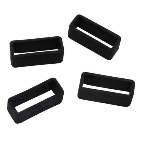 100 Pcs/Bag Silicone Rubber Watchband Movable Ring Buckle - 18mm/Random Color