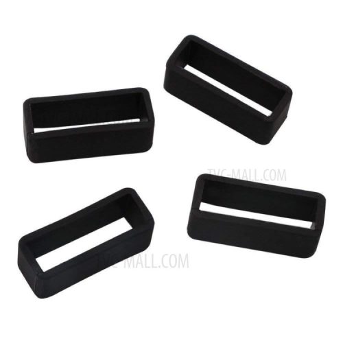 100 Pcs/Bag Silicone Rubber Watchband Movable Ring Buckle - 26mm/Random Color