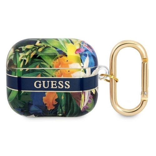 Guess GUA3HHFLB AirPods 3 cover blue/blue Flower Strap Collection