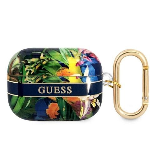 Guess GUAPHHFLB AirPods Pro cover blue/blue Flower Strap Collection