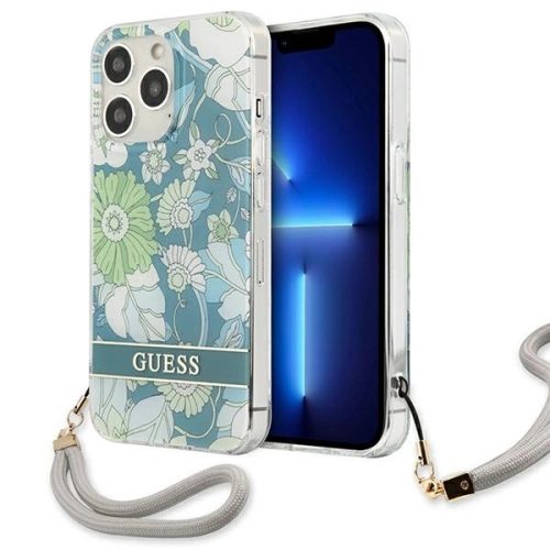 Guess GUHCP13LHFLSN iPhone 13 Pro / 13 6.1" green/green hardcase Flower Strap