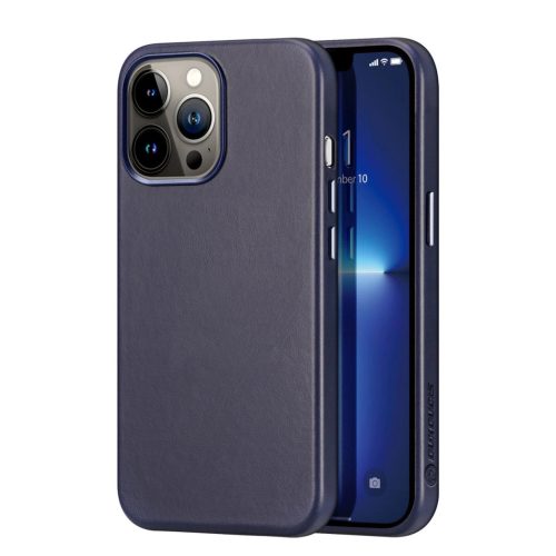 Dux Ducis Naples Case for iPhone 13 Pro Max Leather Cover (MagSafe Compatible) Blue