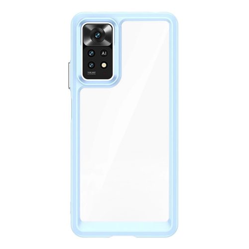 Outer Space Case for Xiaomi Poco M4 Pro cover with a flexible frame blue