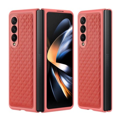 Dux Ducis Venice case for Samsung Galaxy Z Fold 4 leather case red