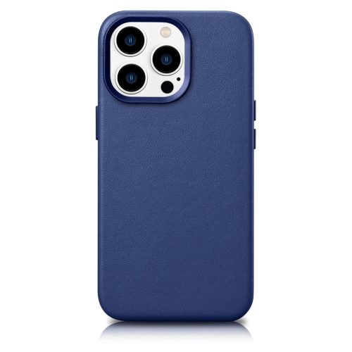 iCarer Case Leather Case Cover for iPhone 14 Pro Blue (WMI14220706-BU) (MagSafe Compatible)