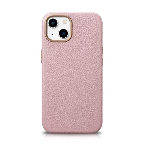 iCarer Litchi Premium Leather Case iPhone 14 Plus Magnetic Leather Case with MagSafe Pink (WMI14220711-PK)