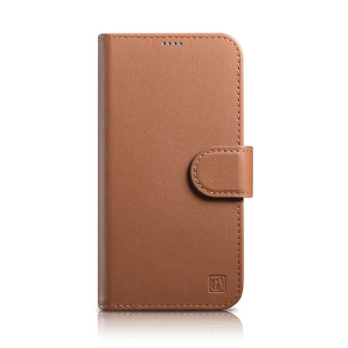 iCarer Wallet Case 2in1 case iPhone 14 leather cover with flap Anti-RFID brown (WMI14220725-BN)