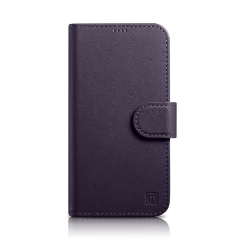 iCarer Wallet Case 2in1 Cover iPhone 14 Pro Anti-RFID Leather Flip Case Dark Purple (WMI14220726-DP)