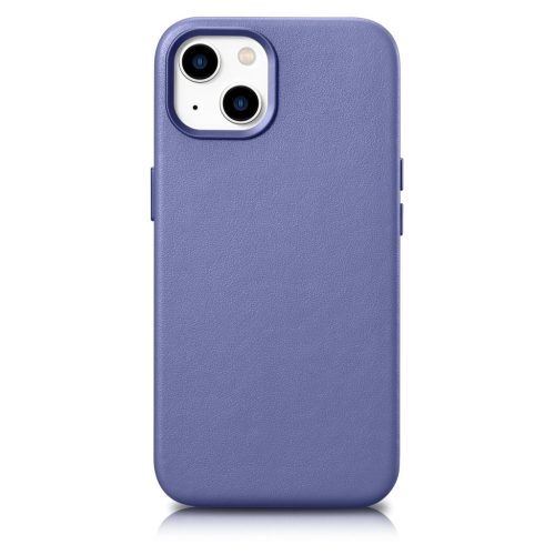 iCarer Case Leather Cover Genuine Leather iPhone 14 Plus Light Purple (MagSafe Compatible)