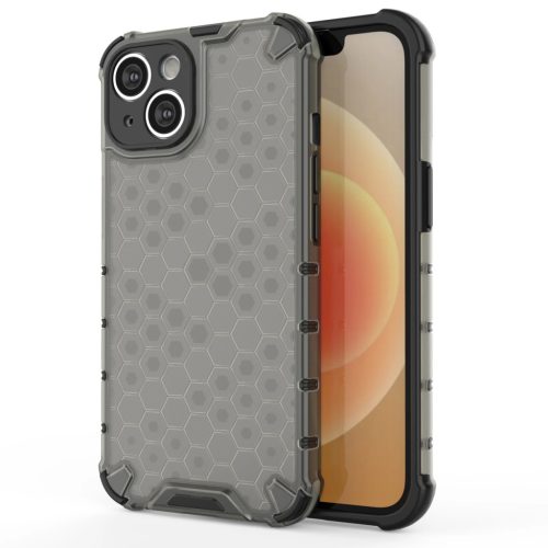 Honeycomb iPhone 14 Armored hybrid Szilikon Tok Fekete