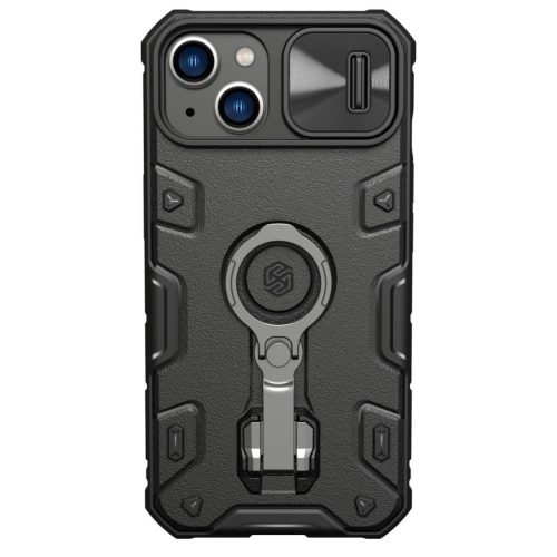 Nillkin CamShield Armor Pro Case iPhone 14 Plus case armored cover with camera cover ring stand black