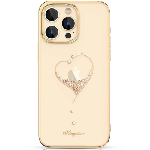 Kingxbar Wish Series case for iPhone 14 Pro decorated with golden crystals